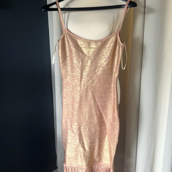 NEW  DIOR BELLA Gold Rose Bandage Dress Size XS - Picture 10 of 13